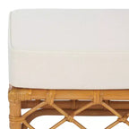 Repose-pieds en rotin Cherilynn - CWK3020 - Naturel/Blanc - Safavieh Couture