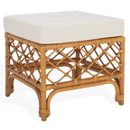 Repose-pieds en rotin Cherilynn - CWK3020 - Naturel/Blanc - Safavieh Couture