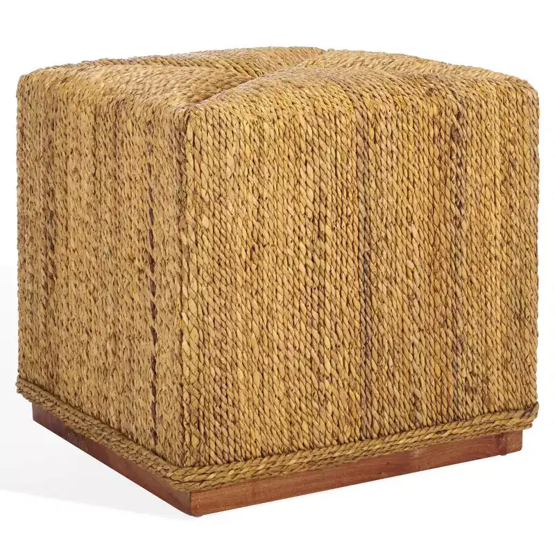 Pouffe Donnabella en abaca tissé - CWK2020 - Naturel - Safavieh Couture