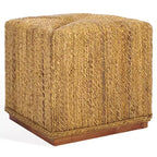 Pouffe Donnabella en abaca tissé - CWK2020 - Naturel - Safavieh Couture