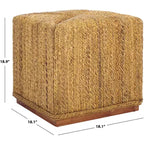 Pouffe Donnabella en abaca tissé - CWK2020 - Naturel - Safavieh Couture