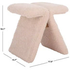 Pouf en tissu Teddy Tessabella - SFV5799 - Safavieh Couture