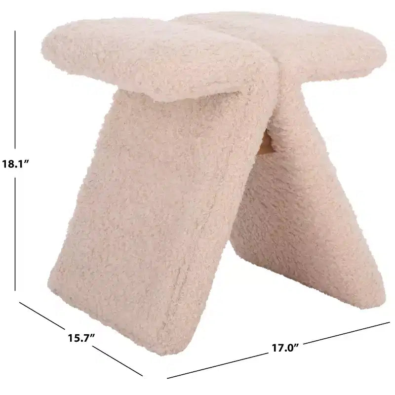 Pouf en tissu Teddy Tessabella - SFV5799 - Safavieh Couture