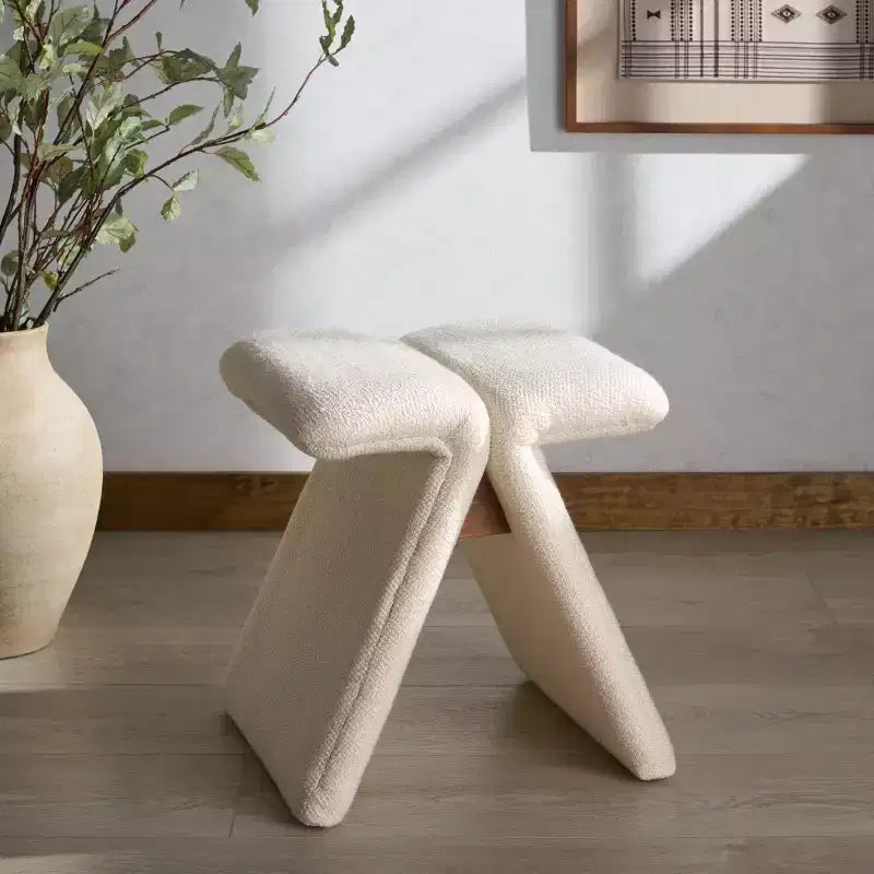 Pouf en tissu Teddy Tessabella - SFV5799 - Safavieh Couture