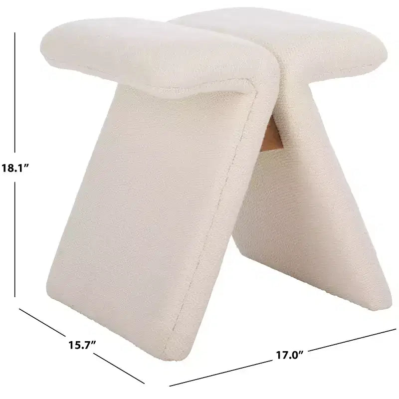 Pouf en tissu Teddy Tessabella - SFV5799 - Safavieh Couture