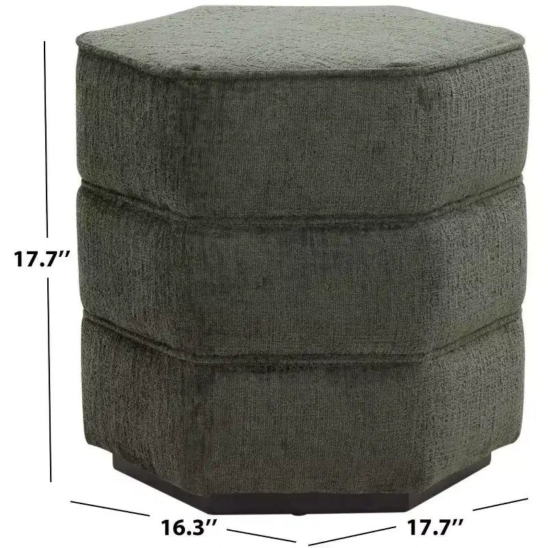 Pouf hexagonal Rosaria Chenille - SFV4875 - Safavieh Couture