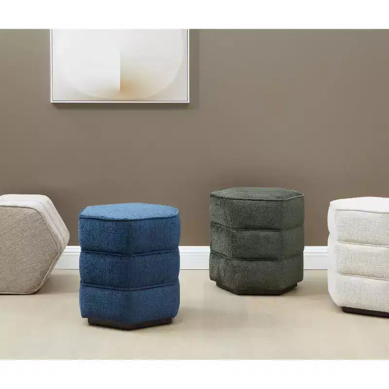 Pouf hexagonal Rosaria Chenille - SFV4875 - Safavieh Couture
