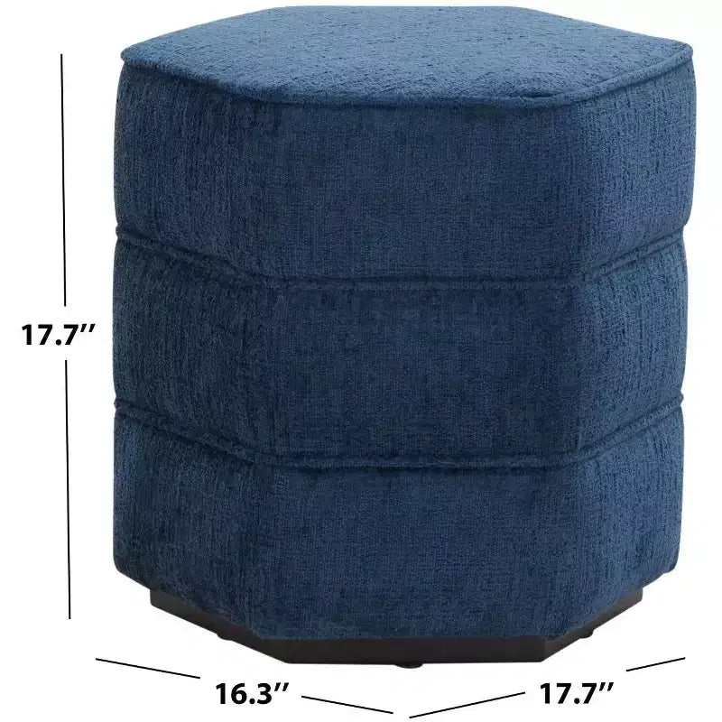 Pouf hexagonal Rosaria Chenille - SFV4875 - Safavieh Couture