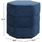 Pouf hexagonal Rosaria Chenille - SFV4875 - Safavieh Couture