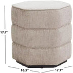 Pouf hexagonal Rosaria Chenille - SFV4875 - Safavieh Couture