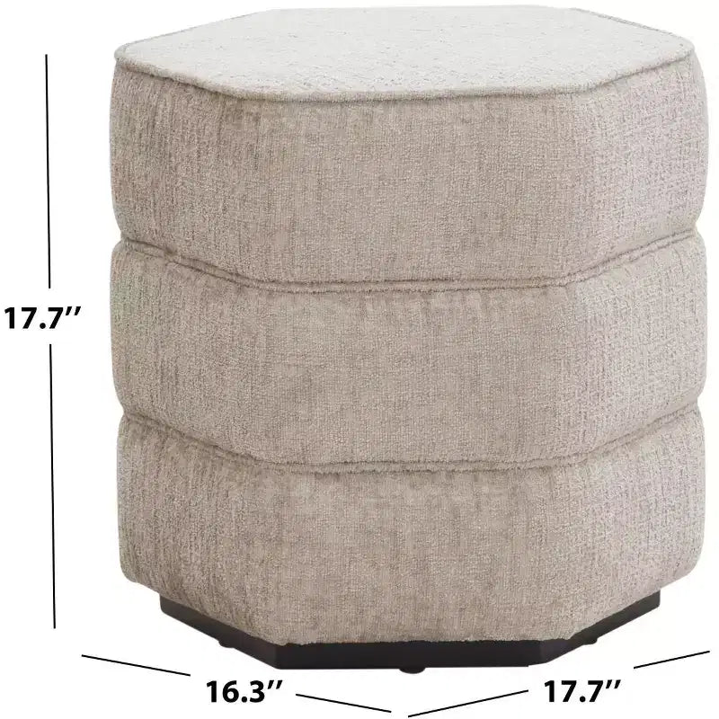Pouf hexagonal Rosaria Chenille - SFV4875 - Safavieh Couture