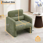Fauteuil individuel, 136 kg, dossier incurvé, fauteuil confortable, fauteuil de lecture surdimensionné pour salon, chambre, bureau.