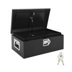 Steel Truck Bed Tool Box, Waterproof Plate Metal Storage, Portable Toolbox, Lock & Side Handles, for Pickup, Trailer, Workshop