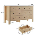 COZONY Commode à 6 tiroirs 50 pour chambre, commode moderne en bois avec rangement profond pour salon et entrée