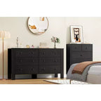 COZONY Commode à 6 tiroirs 50 pour chambre, commode moderne en bois avec rangement profond pour salon et entrée