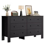 COZONY Commode à 6 tiroirs 50 pour chambre, commode moderne en bois avec rangement profond pour salon et entrée