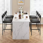 Acekool Set of 4 Heavy Duty Upholstered Dining Chairs 24 Inch Counter Height for Kitchen Island Dining Room