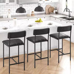 Acekool Lot de 4 chaises de salle à manger rembourrées robustes, hauteur comptoir de 61 cm, pour îlot de cuisine, salle à manger