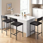 Acekool Lot de 4 chaises de salle à manger rembourrées robustes, hauteur comptoir de 61 cm, pour îlot de cuisine, salle à manger