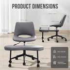 Fauteuil de relaxation ergonomique à pattes croisées, chaise de méditation réglable avec support lombaire, pivotant à 360°, en cuir PU,