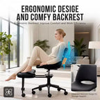 Fauteuil de relaxation ergonomique à pattes croisées, chaise de méditation réglable avec support lombaire, pivotant à 360°, en cuir PU,