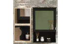 AMMER Armoire de salle de bain murale 50,8 cm avec miroir, rangement mural avec porte, armoire à pharmacie murale avec miroir, noire