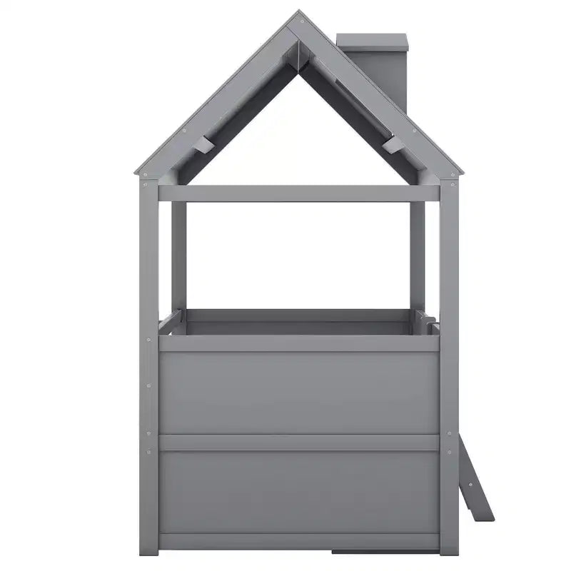 Luxystar Lit cabane moderne en bois avec 4 tiroirs et étagère
