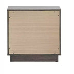 Table de chevet Passion Furniture Aberdeen grise et chêne à 2 tiroirs de 24 po de largeur