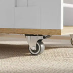 Famapy 63 Grande Station de Travail de Couture avec Roues Verrouillables, Extensions Abattantes, Table d'Artisanat en Chêne Blanc pour la Couture, le Quilting et les Arts Textiles