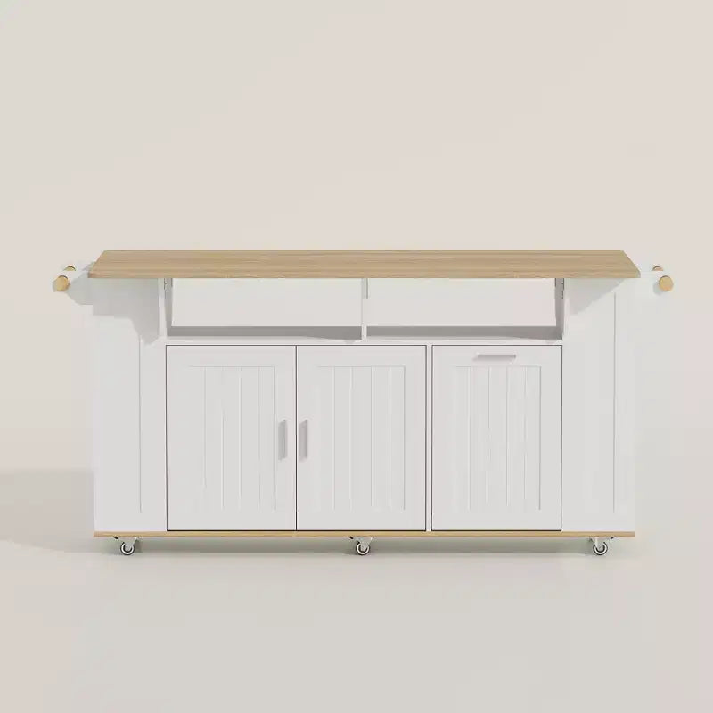 Famapy 63 Grande Station de Travail de Couture avec Roues Verrouillables, Extensions Abattantes, Table d'Artisanat en Chêne Blanc pour la Couture, le Quilting et les Arts Textiles