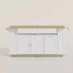 Famapy 63 Grande Station de Travail de Couture avec Roues Verrouillables, Extensions Abattantes, Table d'Artisanat en Chêne Blanc pour la Couture, le Quilting et les Arts Textiles