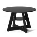 Bestier 47 Round Dinning Table for 4 People, Kitchen Dining Room Circle Dinner Pedestal Table,Space Saving Wood Kitchen & Dining Room