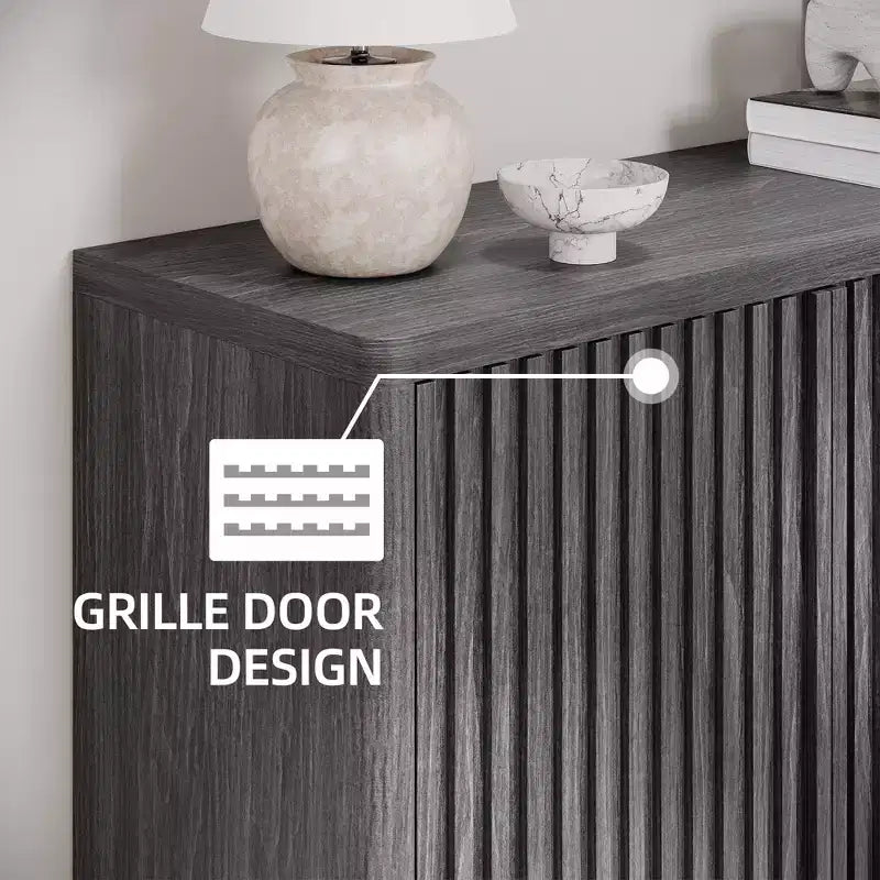 Meuble à chaussures Acekool 31,6 pouces avec porte nervurée, banc de rangement à 5 niveaux pour entrée