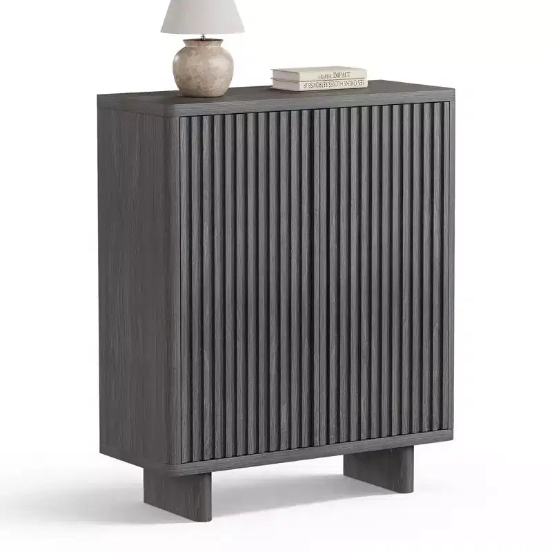 Meuble à chaussures Acekool 31,6 pouces avec porte nervurée, banc de rangement à 5 niveaux pour entrée