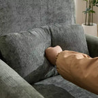 Chaise d'appoint rembourrée en chenille Nova GDFStudio