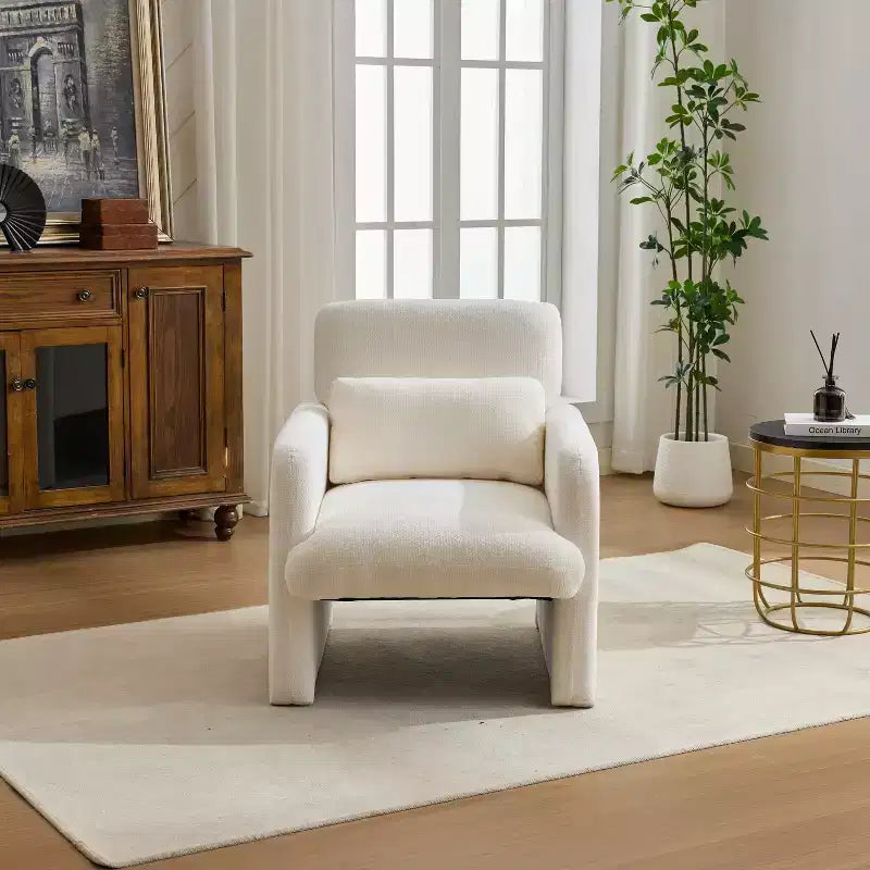 Chaise d'appoint rembourrée en chenille Nova GDFStudio