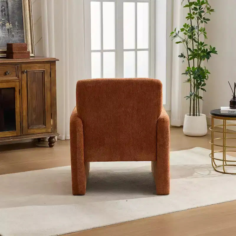 Chaise d'appoint rembourrée en chenille Nova GDFStudio