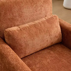 Chaise d'appoint rembourrée en chenille Nova GDFStudio