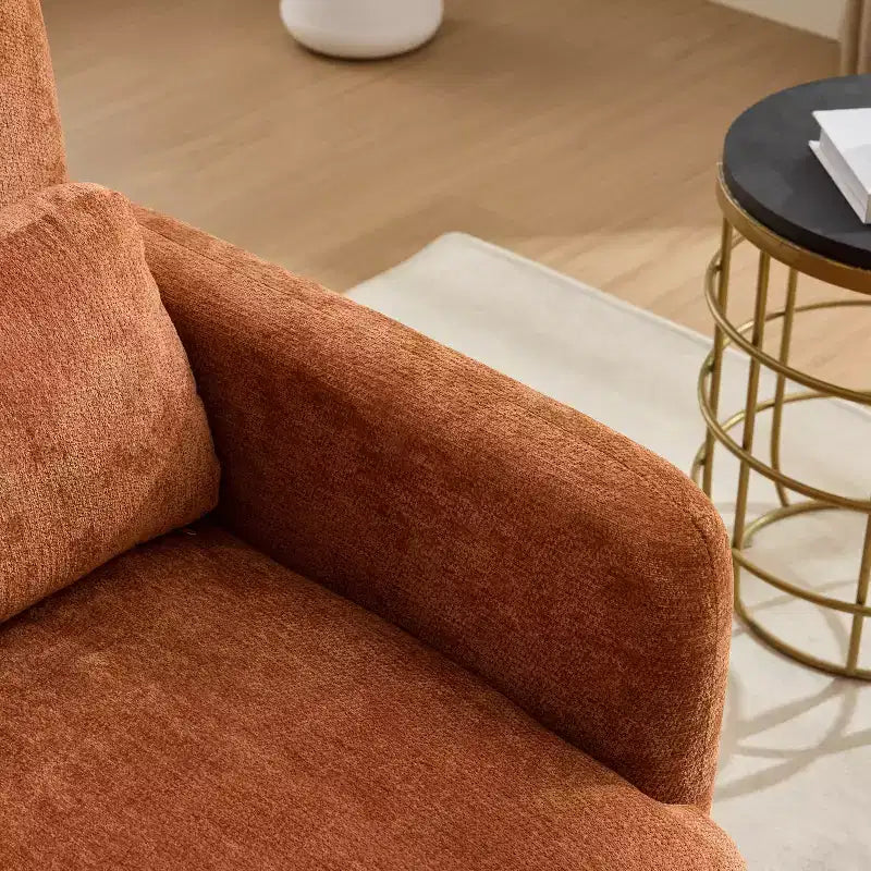 Chaise d'appoint rembourrée en chenille Nova GDFStudio