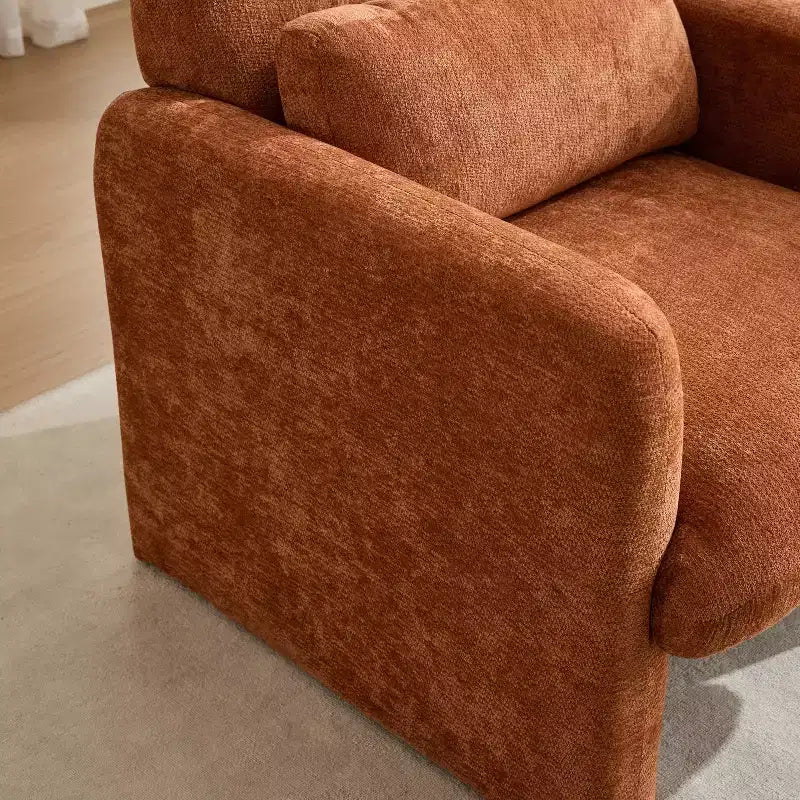 Chaise d'appoint rembourrée en chenille Nova GDFStudio