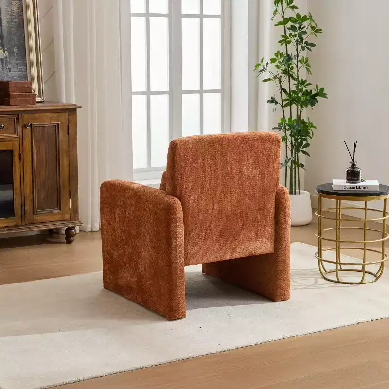 Chaise d'appoint rembourrée en chenille Nova GDFStudio