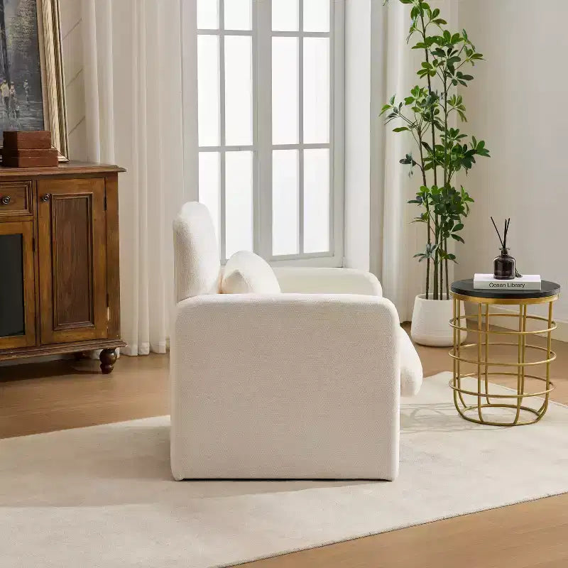 Chaise d'appoint rembourrée en chenille Nova GDFStudio