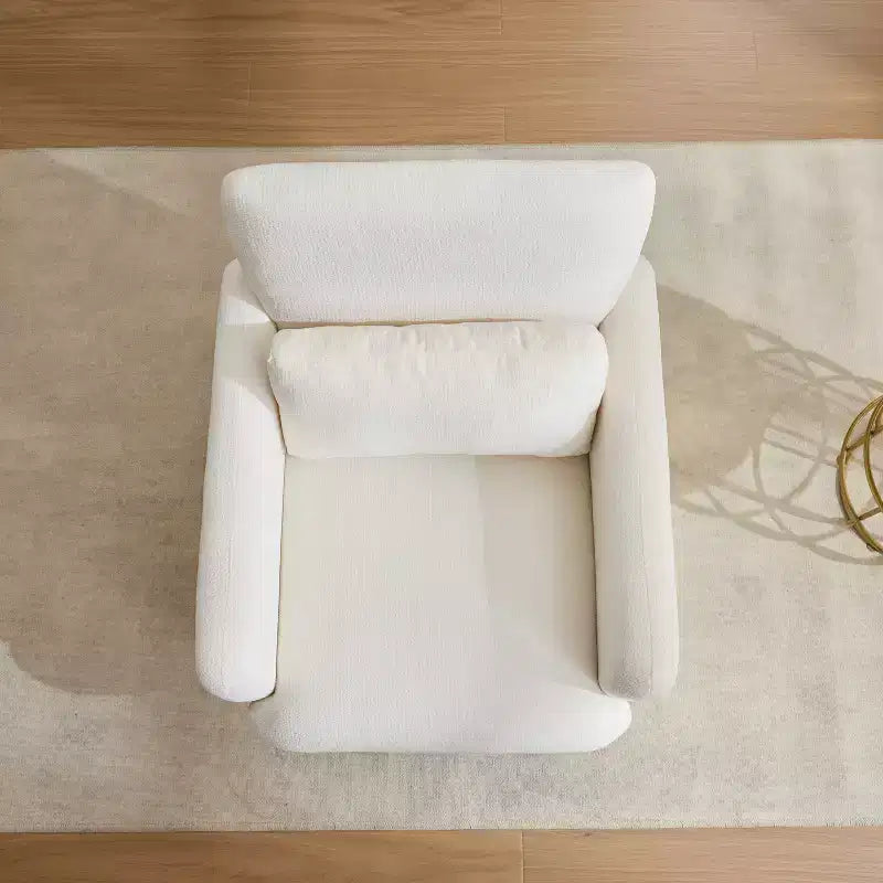 Chaise d'appoint rembourrée en chenille Nova GDFStudio