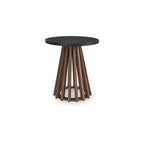 Table d'appoint ronde Kallari de Signature Design by Ashley, finition bicolore brun chaud et noir