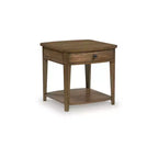Table d'appoint rectangulaire Signature Design by Ashley Burkbyer avec tiroir et étagère inférieure, finition marron