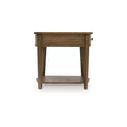 Table d'appoint rectangulaire Signature Design by Ashley Burkbyer avec tiroir et étagère inférieure, finition marron