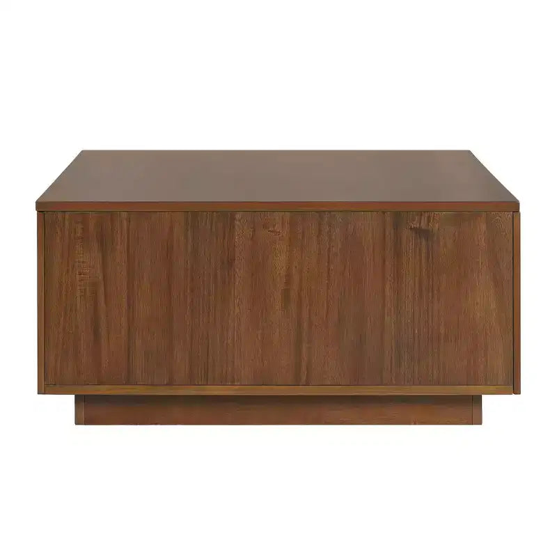 Table basse carrée Whisen en bois avec 4 tiroirs de rangement, finition classique pour salon