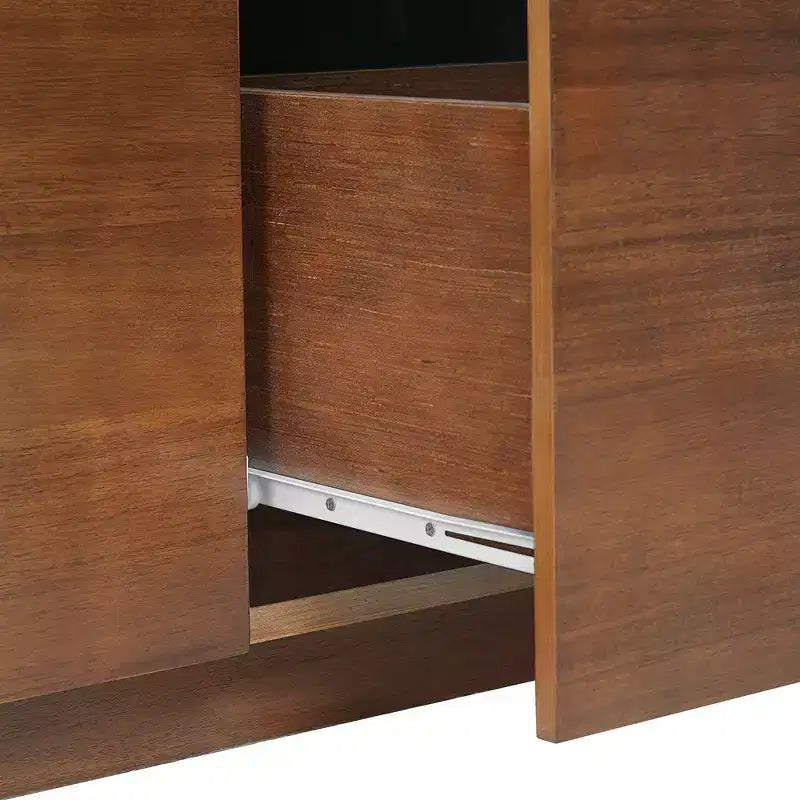 Table basse carrée Whisen en bois avec 4 tiroirs de rangement, finition classique pour salon
