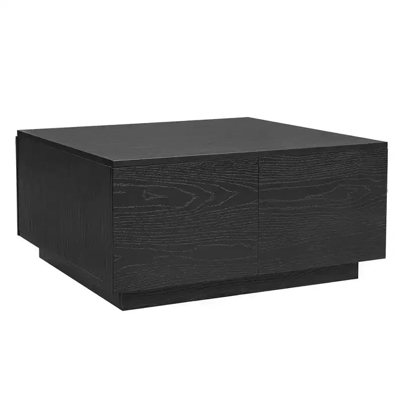 Table basse carrée Whisen en bois avec 4 tiroirs de rangement, finition classique pour salon