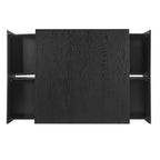 Table basse carrée Whisen en bois avec 4 tiroirs de rangement, finition classique pour salon